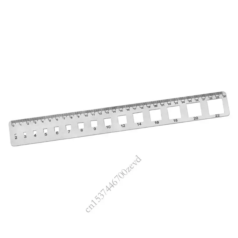 Sturdy Steel Scale Ruler Round Square Holes Accurate Measurement Tool for Professional P9YB
Sturdy Steel Scale Ruler Round Square Holes Accurate Measurement Tool for Professional P9YB