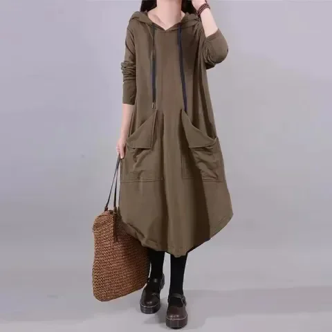 Artistic Loose Midi Dr for plus Size Women Autumn Commute Sle Long Sve Hooded Polyester Fiber Brand New Faionable
Artistic Loose Midi Dr for plus Size Women Autumn Commute Sle Long Sve Hooded Polyester Fiber Brand New Faionable
