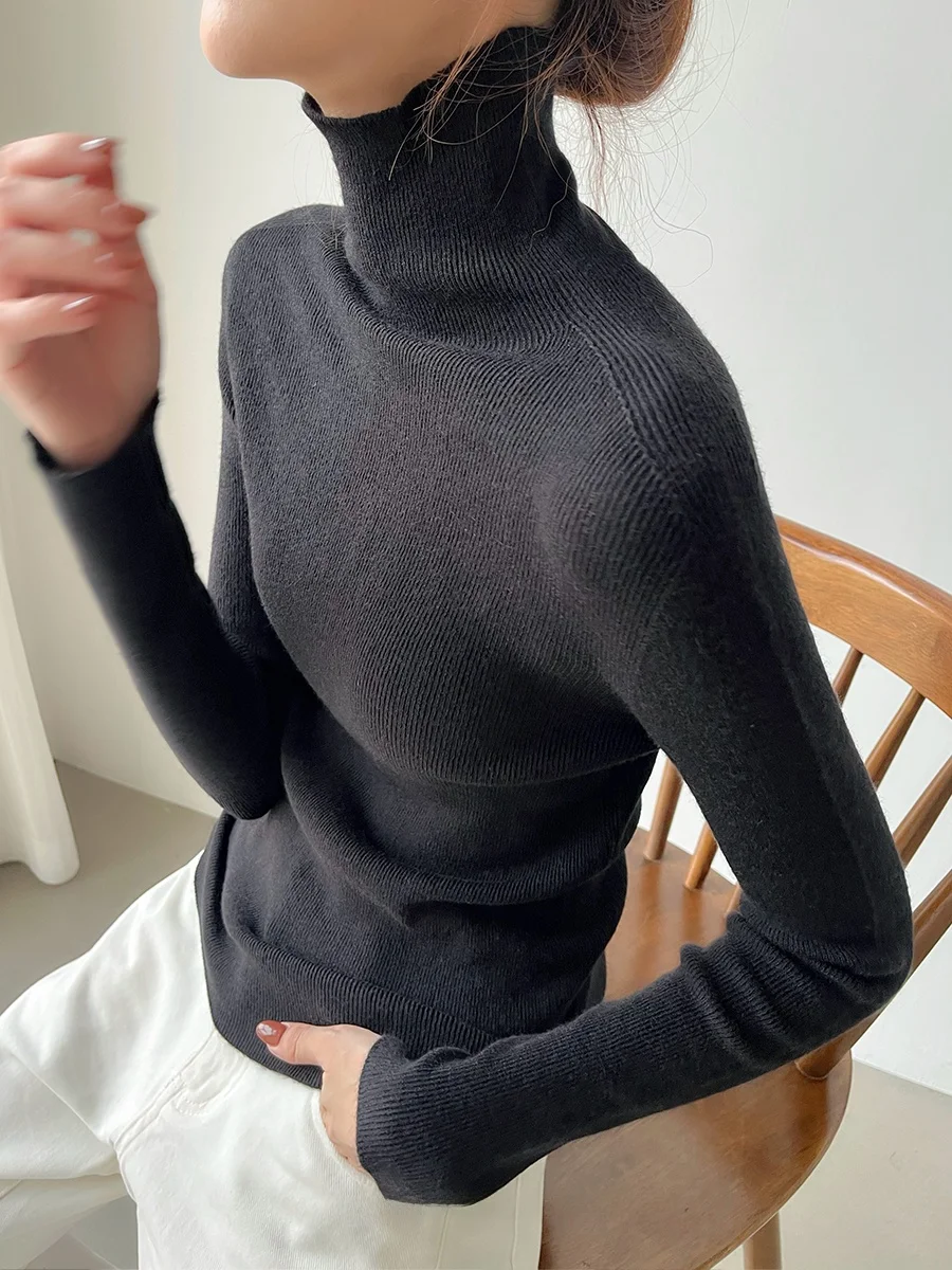 Женский цельный шерстяной свитер с высоким воротником, вязаный, с длинным рукавом, базовый цвет, осенне-зимняя внутренняя одежда
Женский цельный шерстяной свитер с высоким воротником, вязаный, с длинным рукавом, базовый цвет, осенне-зимняя внутренняя одежда