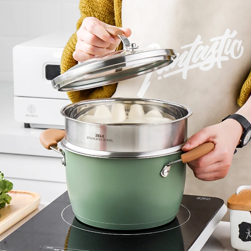 Induction Cooker Boilers Household Gas Stove Universal Steamer Cooker Stainless Steel Food Cookware Double Boiler Steam Pot
Induction Cooker Boilers Household Gas Stove Universal Steamer Cooker Stainless Steel Food Cookware Double Boiler Steam Pot