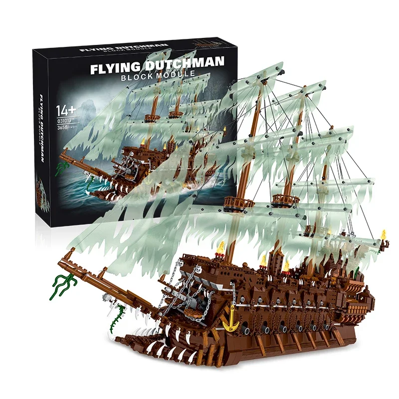 3658PCS The Flying Dutchman Building Blocks Phantom Black Pearl Ship Model Bricks Desktop Decoration Toys For Teen Holiday Gifts
3658PCS The Flying Dutchman Building Blocks Phantom Black Pearl Ship Model Bricks Desktop Decoration Toys For Teen Holiday Gifts