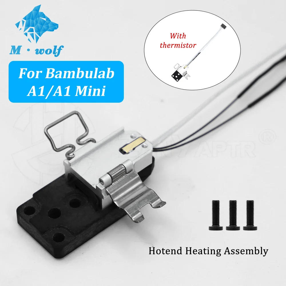 For Bambu Lab A1/A1 Mini Accessories Hotend Mounting Heating Assembly Original parts Thermistor+ Heater Assembly 3D 3D printer
For Bambu Lab A1/A1 Mini Accessories Hotend Mounting Heating Assembly Original parts Thermistor+ Heater Assembly 3D 3D printer