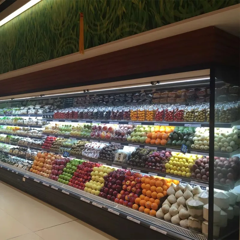 Supermarket Open Display Chiller Customized Vertical Vegetables Air Cooler Multideck With Adjustable Shelves And Curtain
Supermarket Open Display Chiller Customized Vertical Vegetables Air Cooler Multideck With Adjustable Shelves And Curtain
