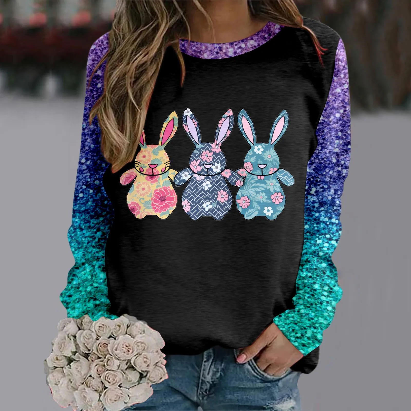 Hooded Zipper Sweatshirt Womens Womens Comfortable Easter Print O Neck Sweatshirt Round Neck Fit Pullover Tops French Sweatshirt
Hooded Zipper Sweatshirt Womens Womens Comfortable Easter Print O Neck Sweatshirt Round Neck Fit Pullover Tops French Sweatshirt