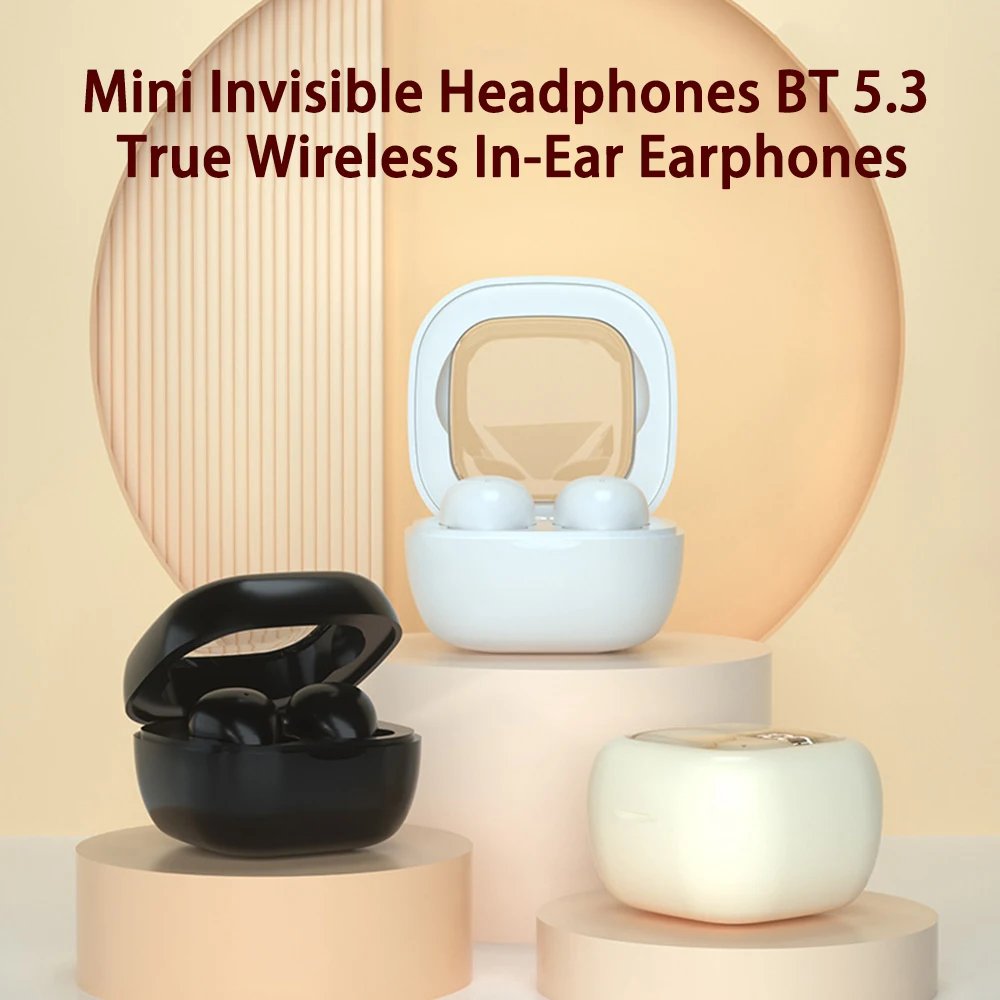 SK19 Headphones Bluetooth 5.3 True Wireless In-Ear Earphones Mini In Ear Noise Cancelling Invisible Sleeping HiFi Sound Quality
SK19 Headphones Bluetooth 5.3 True Wireless In-Ear Earphones Mini In Ear Noise Cancelling Invisible Sleeping HiFi Sound Quality