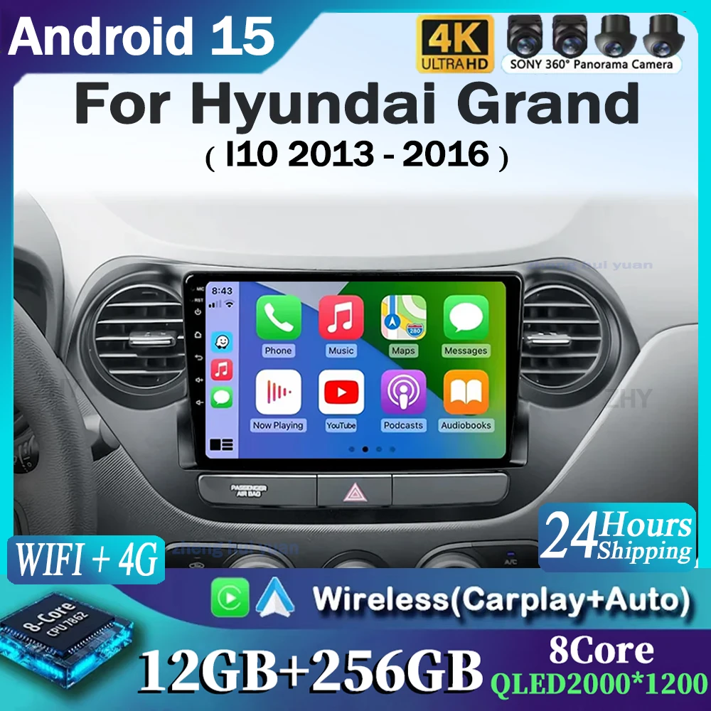 Android 16 CarPlay Auto Car Radio Multimedia navigation video Autoradio Stereo For Hyundai Grand I10 2013 - 2016
Android 16 CarPlay Auto Car Radio Multimedia navigation video Autoradio Stereo For Hyundai Grand I10 2013 - 2016