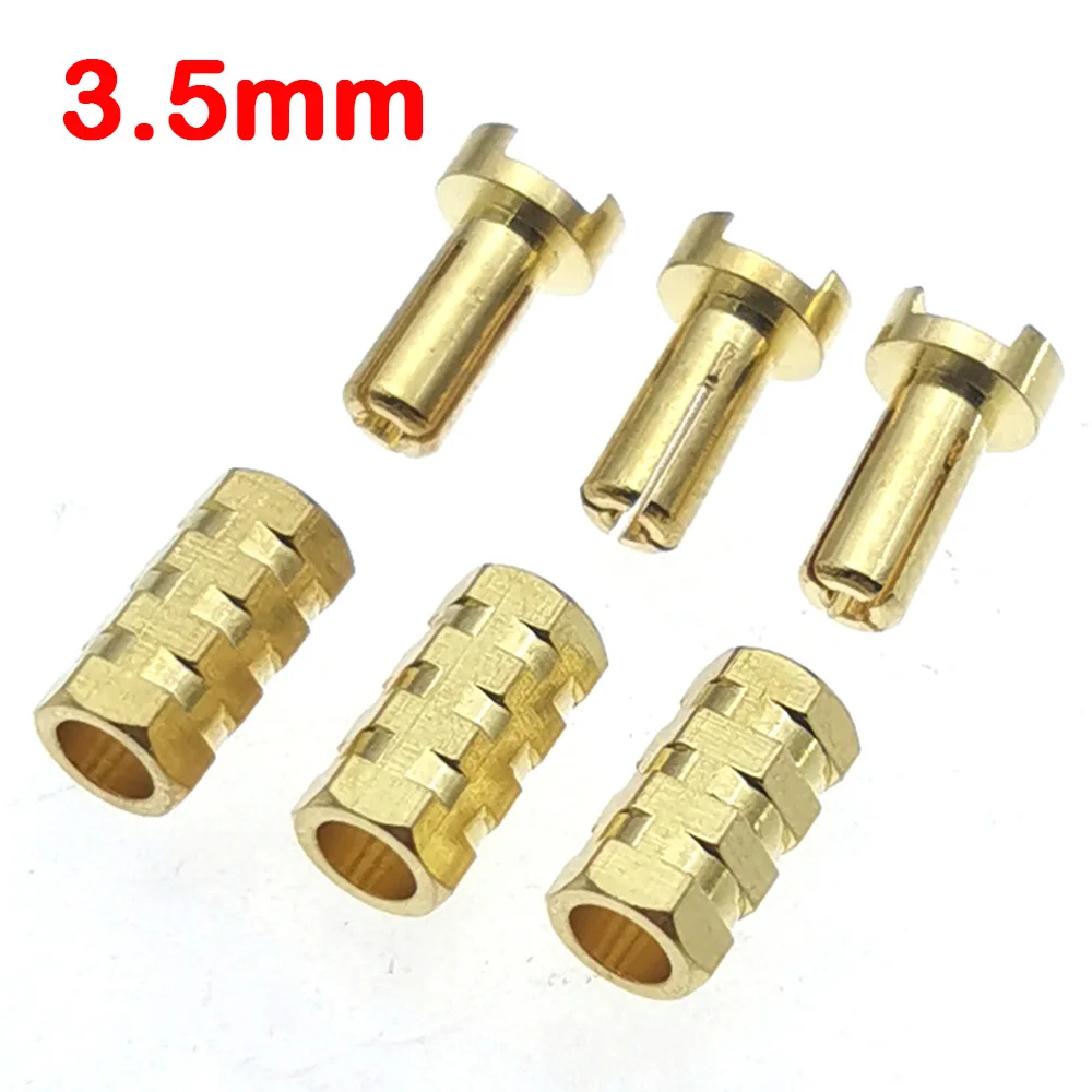 3.5mm 3pcs Male + 3pcs Female Banana Plug Connector Male Female for Motor Gold Plated Banana Plug Socket
3.5mm 3pcs Male + 3pcs Female Banana Plug Connector Male Female for Motor Gold Plated Banana Plug Socket