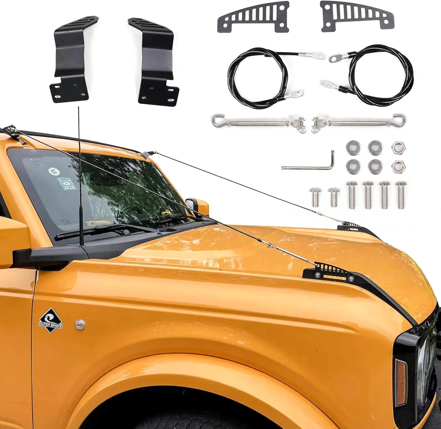 Limb Risers Kit Jungle Car Protector Obstacle Eliminate Steel Rope Limb Riser Branches Separator Cable for Ford Bronco 2021-2025
Limb Risers Kit Jungle Car Protector Obstacle Eliminate Steel Rope Limb Riser Branches Separator Cable for Ford Bronco 2021-2025