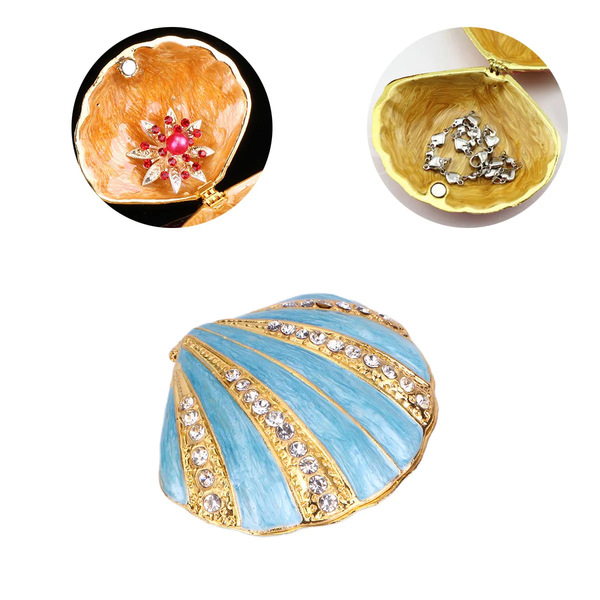 1Pcs Jewelry Box Premium Quality Shell Inspired Case for Necklace Ring Earring Storage Home Travel Organizer Gift
1Pcs Jewelry Box Premium Quality Shell Inspired Case for Necklace Ring Earring Storage Home Travel Organizer Gift