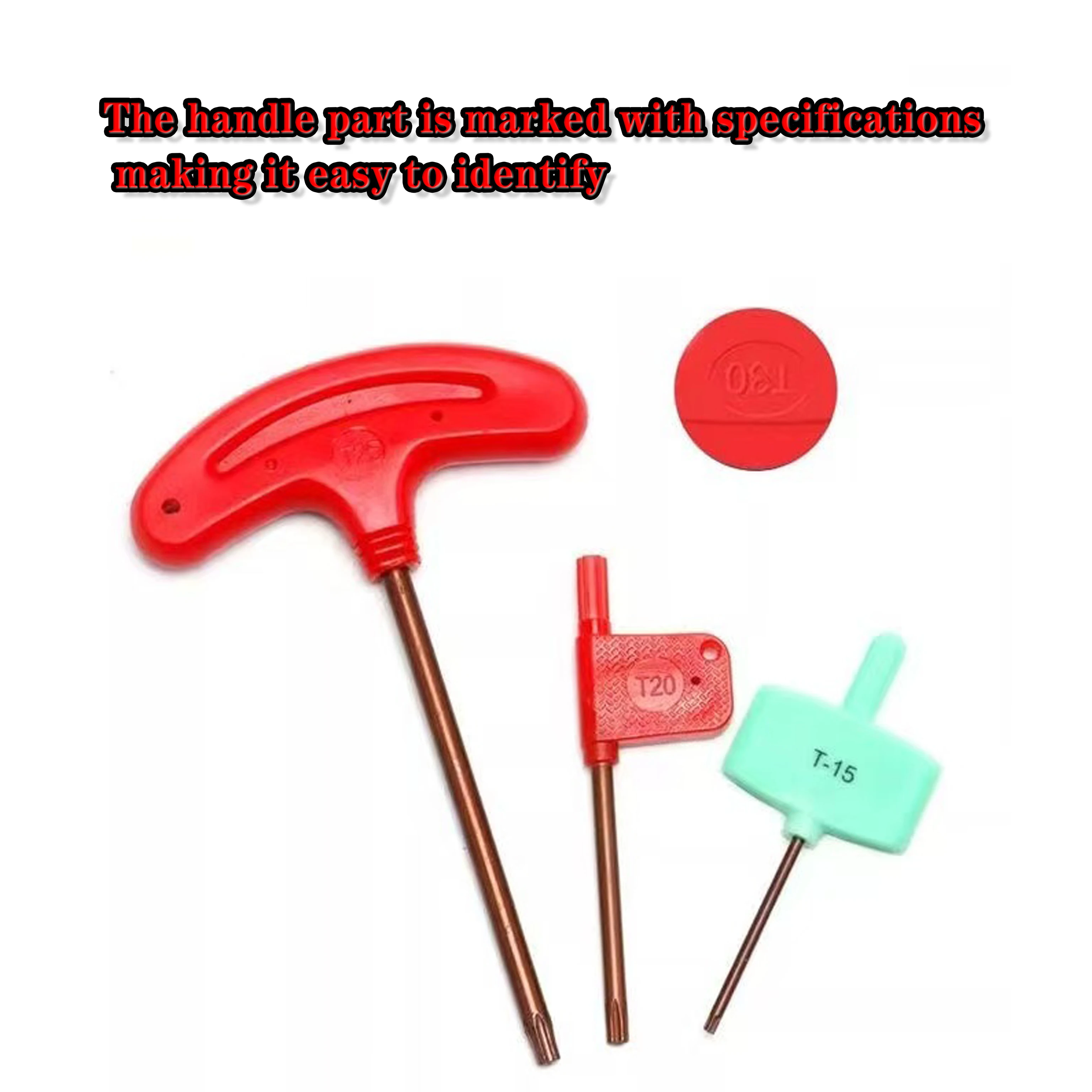 Red flag wrench Green flag wrench T-shaped wrench Screwdriver with handle Disc-shaped screwdriver blade Hexagonal wrench
Red flag wrench Green flag wrench T-shaped wrench Screwdriver with handle Disc-shaped screwdriver blade Hexagonal wrench
