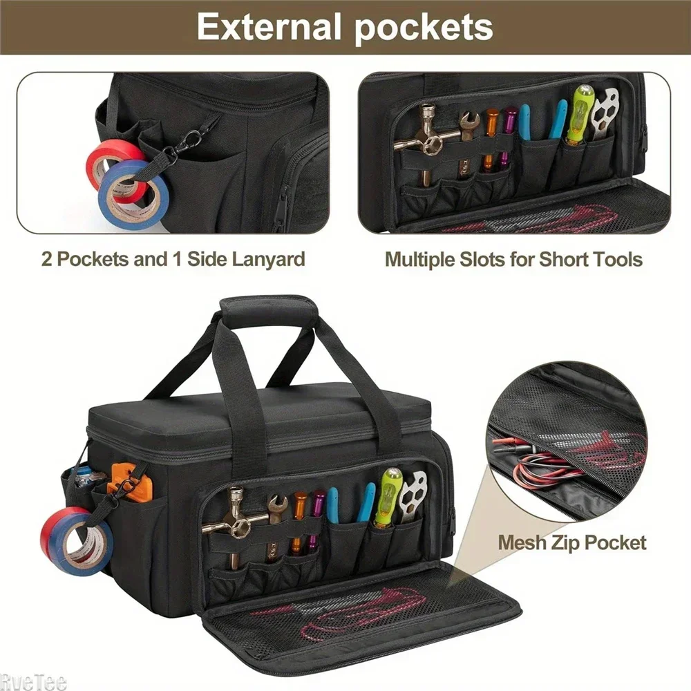Tactical Tool Bag MultiFunction Work Organizer for Electrician Tool Repairmen Carpenters Non-Waterproof Thick Padded Bottom 
Tactical Tool Bag MultiFunction Work Organizer for Electrician Tool Repairmen Carpenters Non-Waterproof Thick Padded Bottom