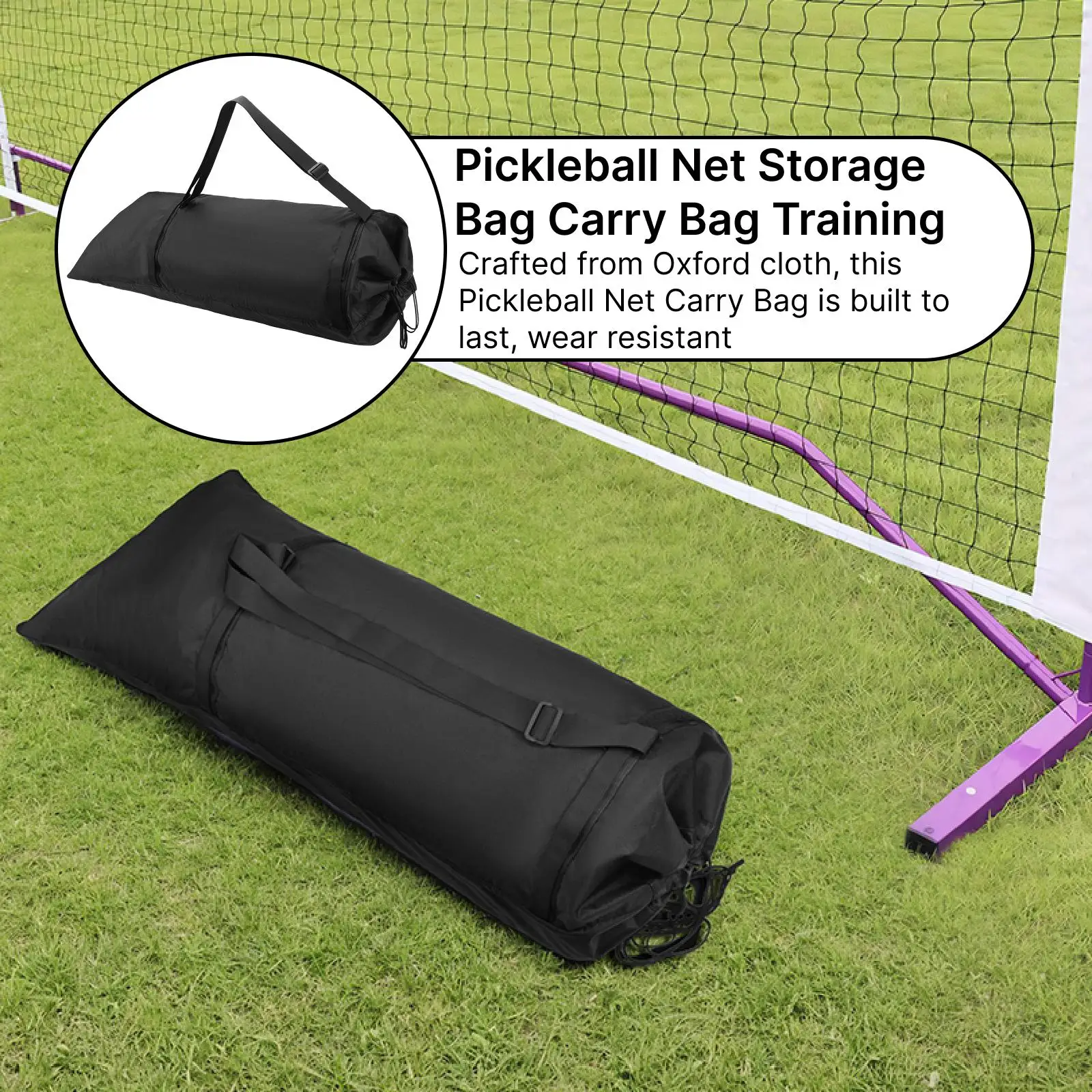 Pickleball Net Storage Bag Portable Supplies with Adjustable Shoulder Strap
Pickleball Net Storage Bag Portable Supplies with Adjustable Shoulder Strap