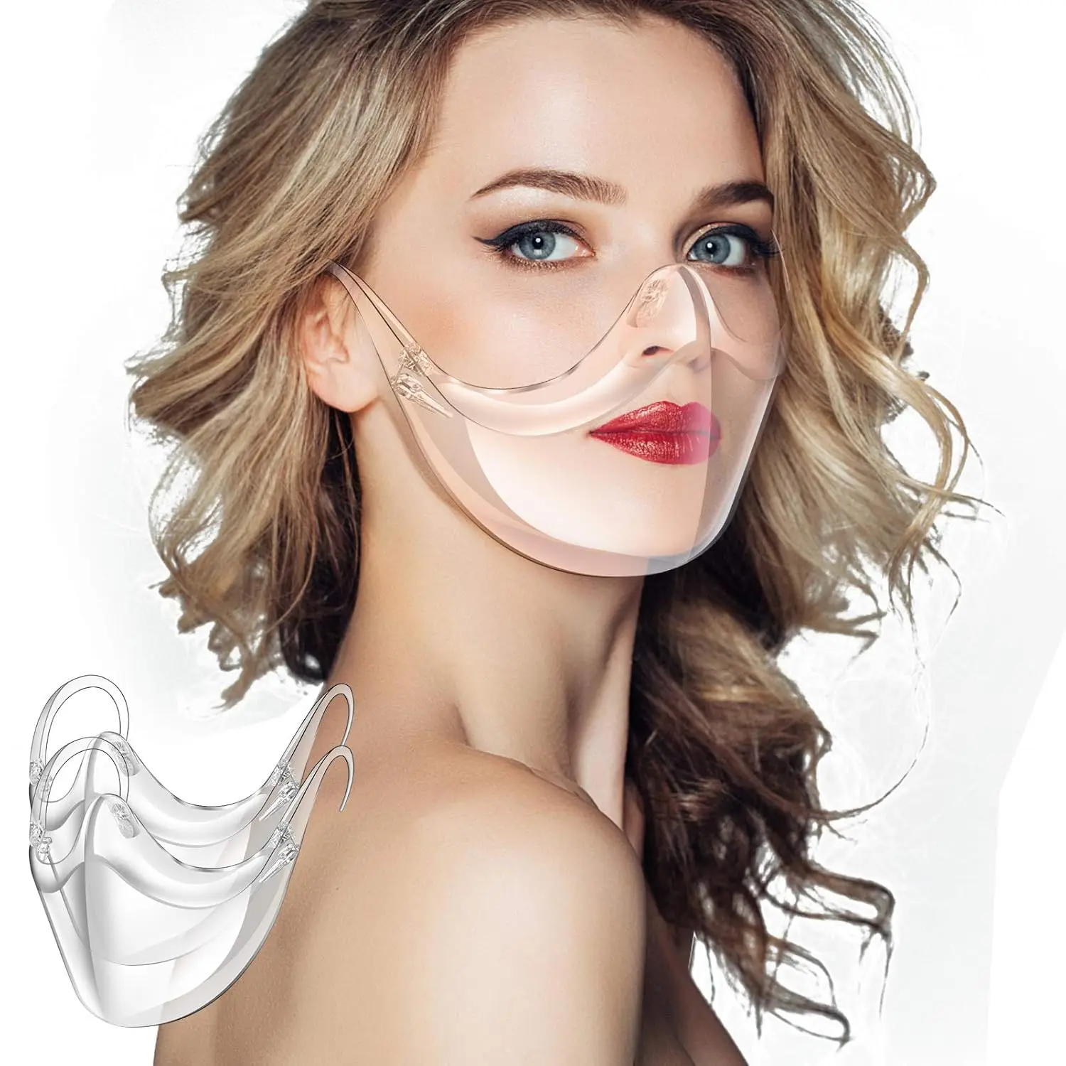 Clear Reusable Face Shield, Anti-Fog Lightweight Protection for Men and Women, Washable Breathable Mask
Clear Reusable Face Shield, Anti-Fog Lightweight Protection for Men and Women, Washable Breathable Mask