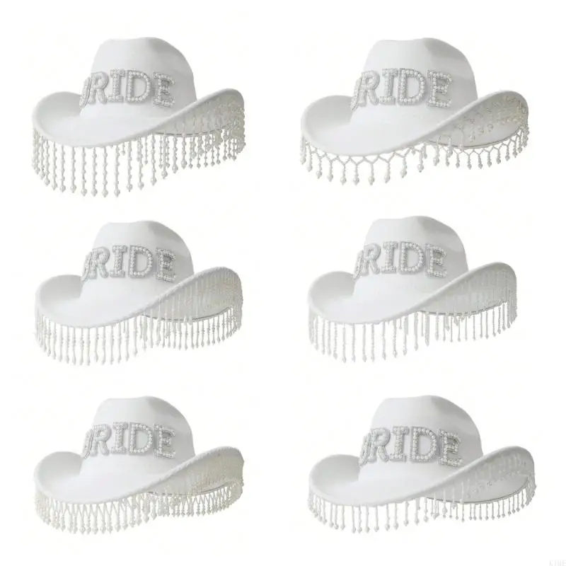 K1ME Wedding Party Jazzs Hat for Bride Roll Brims Roleplay Fringed Cowboy Hat Fashion Music Festival Hat Halloween Headwear
K1ME Wedding Party Jazzs Hat for Bride Roll Brims Roleplay Fringed Cowboy Hat Fashion Music Festival Hat Halloween Headwear