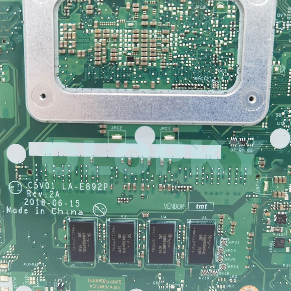 Материнская плата C5V01 LA-E892P для ноутбуков Acer Aspire A315-53G, A615-51G, A515-51G с процессорами I5-7200U, I7-7500U, I7-8550U
Материнская плата C5V01 LA-E892P для ноутбуков Acer Aspire A315-53G, A615-51G, A515-51G с процессорами I5-7200U, I7-7500U, I7-8550U