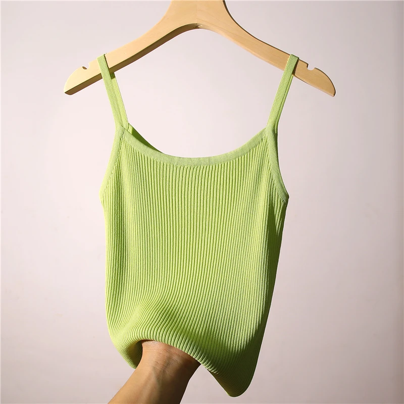 Summer New Ice Silk Knitted Vest Women's Svel Slimming oulder Bared Outerwear Casual Faionable Breathable Top
Summer New Ice Silk Knitted Vest Women's Svel Slimming oulder Bared Outerwear Casual Faionable Breathable Top