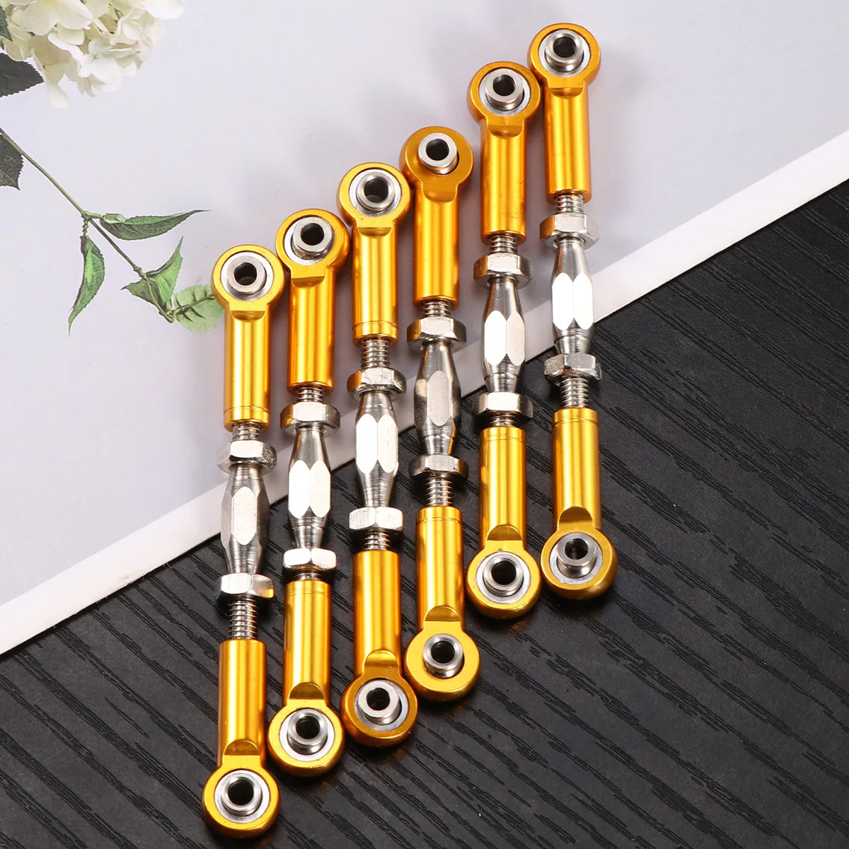 6Pcs Adjustable Turnbuckle Rod Linkage 71mm Aluminum Durable Lightweight Upgrade for Rc Car Truck Buggy Racing Parts
6Pcs Adjustable Turnbuckle Rod Linkage 71mm Aluminum Durable Lightweight Upgrade for Rc Car Truck Buggy Racing Parts