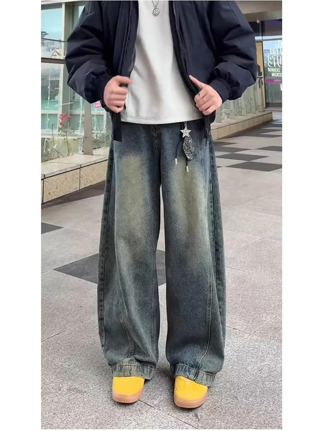 Retro Blue Wide Leg Knife Jeans Men's Spring Washed Loose Slim Straight Pants Cleanfit Flared Trousers
Retro Blue Wide Leg Knife Jeans Men's Spring Washed Loose Slim Straight Pants Cleanfit Flared Trousers