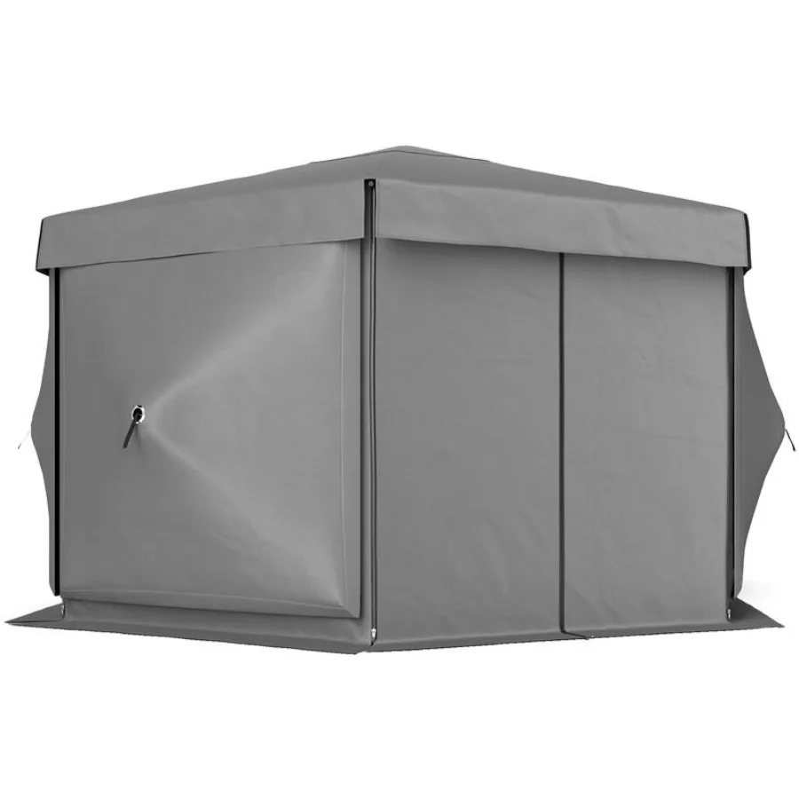 12' x 12' Hexagonal Pop Up Gazebo Canopy Tent with 5 Sidewalls, Outdoor Canopy Shelter with Carry Bag, Dark Gray
12' x 12' Hexagonal Pop Up Gazebo Canopy Tent with 5 Sidewalls, Outdoor Canopy Shelter with Carry Bag, Dark Gray