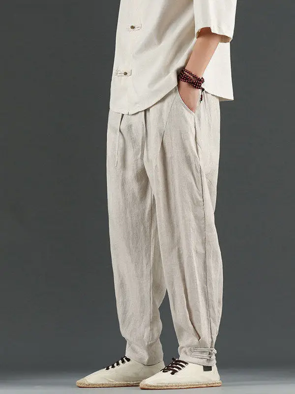 New Chinese Sle Button Pants Men's Summer High Pure Linen Loose Harlan Lantern Cotton Linen Casual Trousers Breathable
New Chinese Sle Button Pants Men's Summer High Pure Linen Loose Harlan Lantern Cotton Linen Casual Trousers Breathable