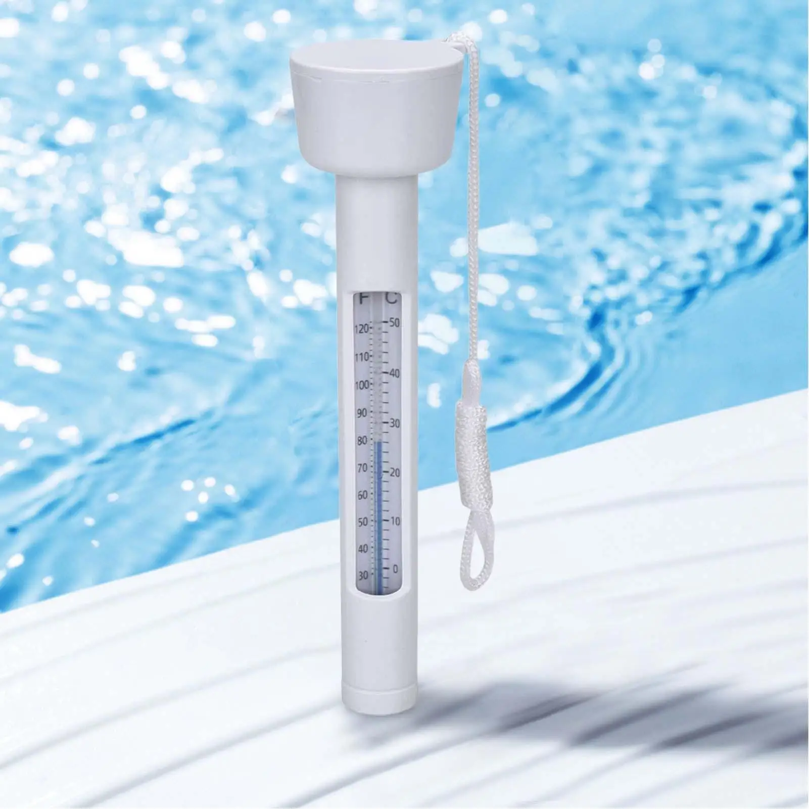 Pool Temperature Gauge Pond Meter with Rope 0-50 Floating Water Temperature Gauge Pool Accessory for Outdoor pool Home Spa
Pool Temperature Gauge Pond Meter with Rope 0-50 Floating Water Temperature Gauge Pool Accessory for Outdoor pool Home Spa