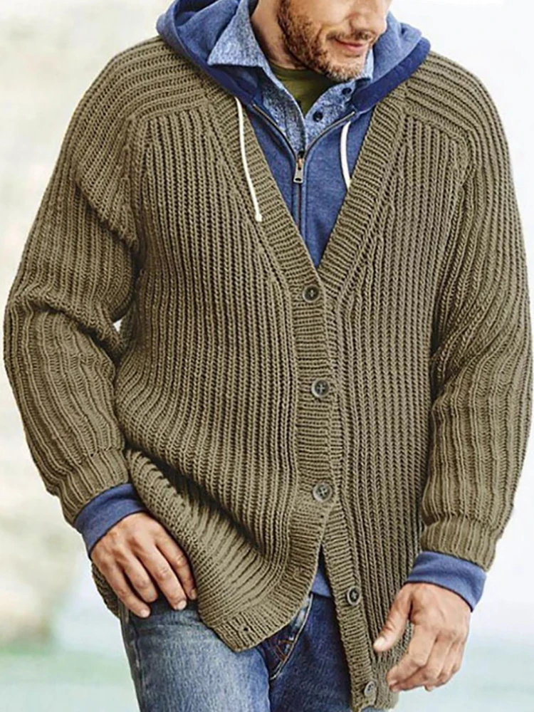 Thick Knit Men Army Green Warm Cardigan Patchwork Single Breasted Solid Sweater Coat Male Casual Long Sleeve Button Up Outerwear
Thick Knit Men Army Green Warm Cardigan Patchwork Single Breasted Solid Sweater Coat Male Casual Long Sleeve Button Up Outerwear