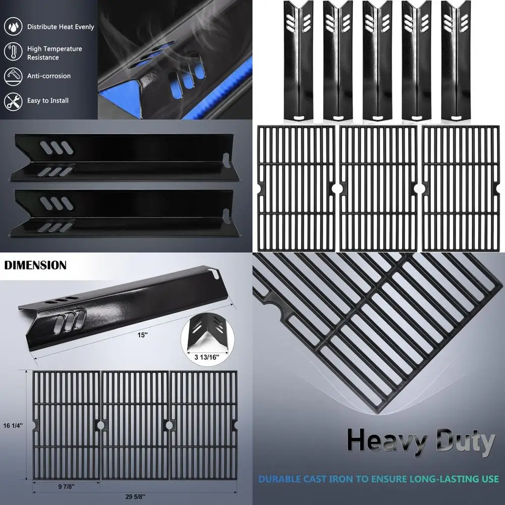 5 Burner Gas Grill Replacement Parts: Grill Grates, Heat Plates for BBQ
5 Burner Gas Grill Replacement Parts: Grill Grates, Heat Plates for BBQ