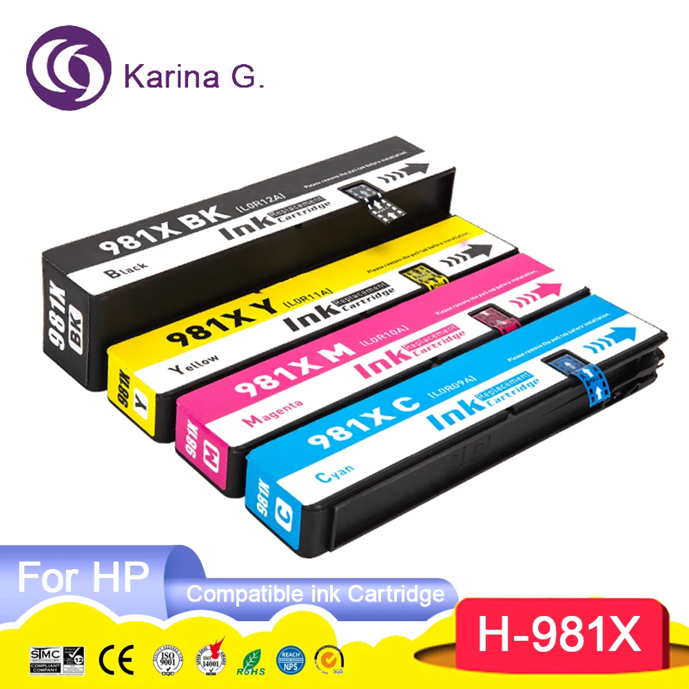 981A 981X HP981X Premium Color Compatible Ink Jet Cartridge For HP PageWide Enterprise Color 556xh/dn/MFP 586dn/f/z/MFP E58650
981A 981X HP981X Premium Color Compatible Ink Jet Cartridge For HP PageWide Enterprise Color 556xh/dn/MFP 586dn/f/z/MFP E58650