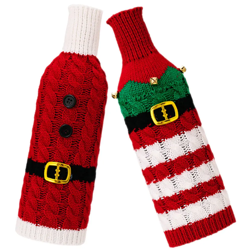 2Pcs Wine Bottle Sleeves Knitted Decorative Cover Reusable Xmas Party Decoration Christmas Holiday Supplies Festive Wine
2Pcs Wine Bottle Sleeves Knitted Decorative Cover Reusable Xmas Party Decoration Christmas Holiday Supplies Festive Wine
