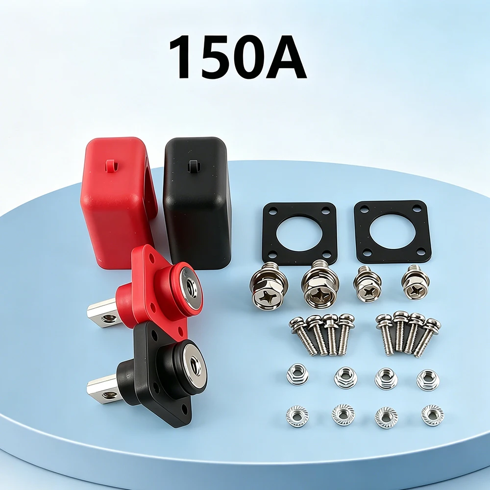 1/2Pair Red Black 150A Pure Copper High Current Through-Wall Terminal for New Energy Lithium Battery Energy Storage
1/2Pair Red Black 150A Pure Copper High Current Through-Wall Terminal for New Energy Lithium Battery Energy Storage