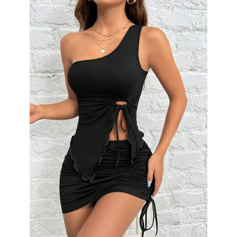 2025International StationtemuWomen's Sexy One-Shoulder Strap Dress Spring Summer New High-Waisted Short Dress
2025International StationtemuWomen's Sexy One-Shoulder Strap Dress Spring Summer New High-Waisted Short Dress