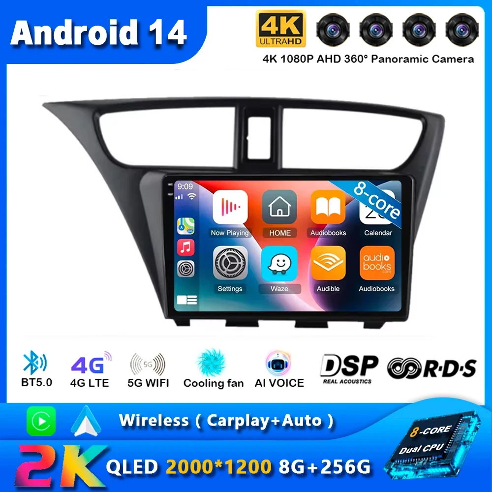 Android 14 Carplay Car Radio For Honda CIVIC Hatchback 2012 2013 - 2017 Navigation GPS Multimedia Player Stereo wifi+4G Video BT
Android 14 Carplay Car Radio For Honda CIVIC Hatchback 2012 2013 - 2017 Navigation GPS Multimedia Player Stereo wifi+4G Video BT
