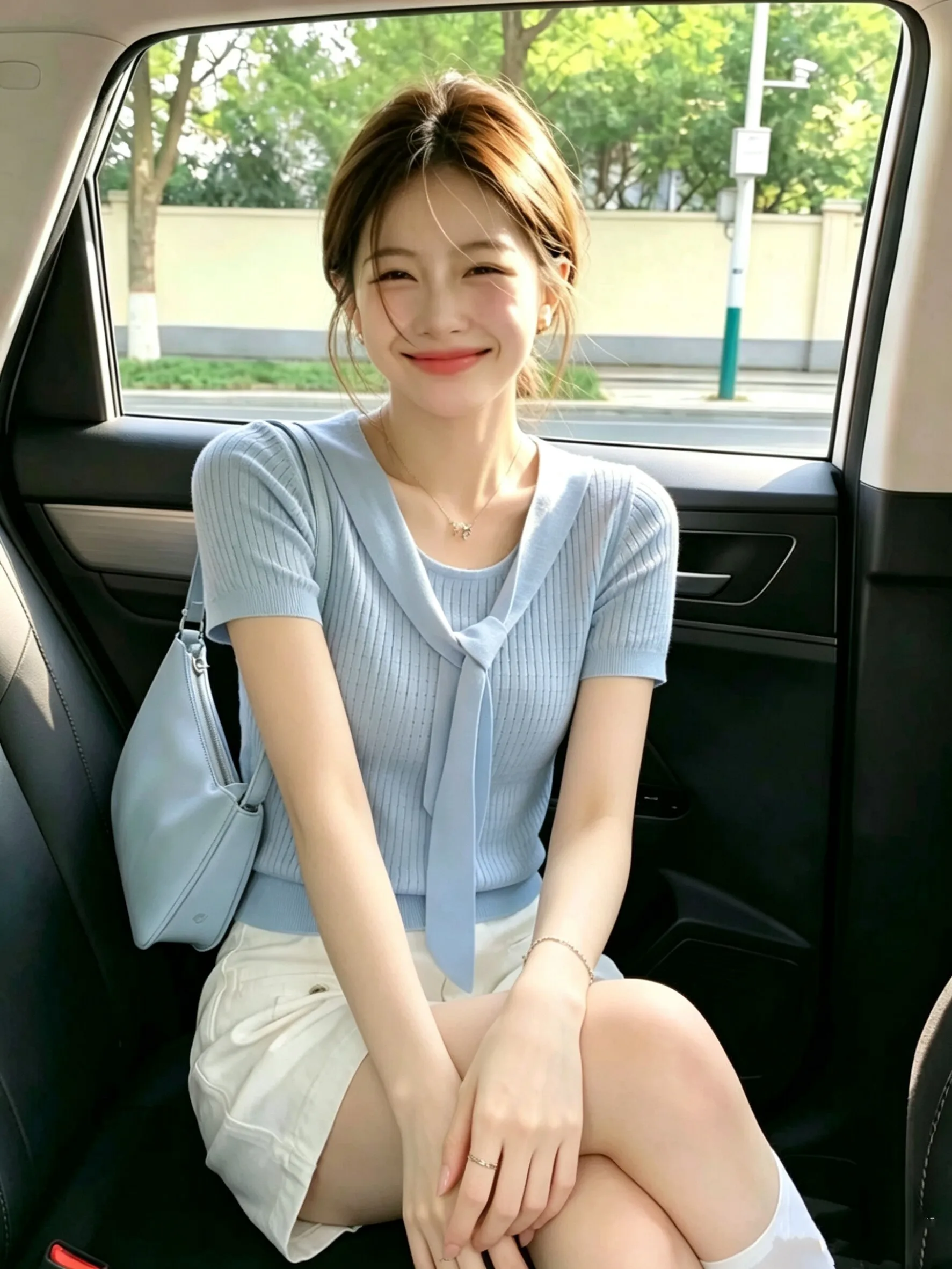 Blue Knitted Short Sleeve Fake Two-Piece Shawl Women's Summer College Style Fashionable Young-looking Top Breathable Polyeste...
Blue Knitted Short Sleeve Fake Two-Piece Shawl Women's Summer College Style Fashionable Young-looking Top Breathable Polyeste...