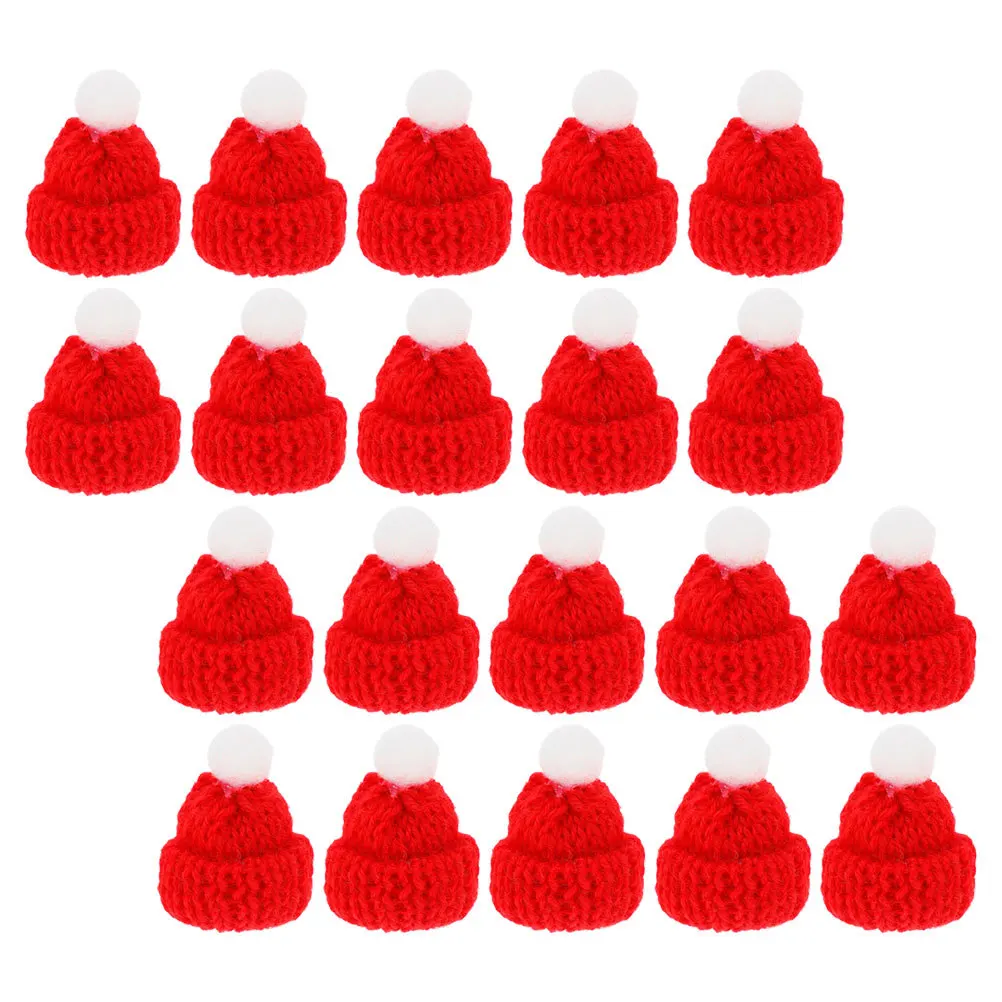 20Pcs Christmas Mini Hats Red Knitted Pack DIY Craft Accessories Christmas Tree Ornaments Snowman Party Decorations 
20Pcs Christmas Mini Hats Red Knitted Pack DIY Craft Accessories Christmas Tree Ornaments Snowman Party Decorations