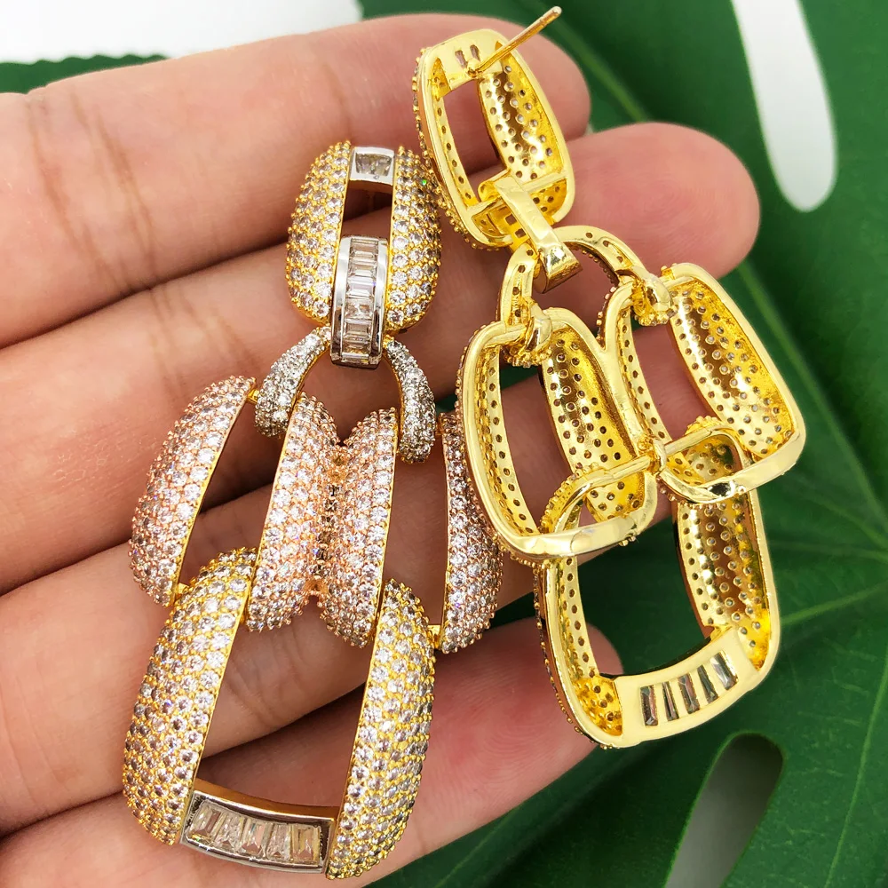 Missvikki NEW Luxury Punk Square Pendant Earrings Full Cubic Zirconia for Women Wedding Gift Trendy Earrings Bijoux High Quality
Missvikki NEW Luxury Punk Square Pendant Earrings Full Cubic Zirconia for Women Wedding Gift Trendy Earrings Bijoux High Quality