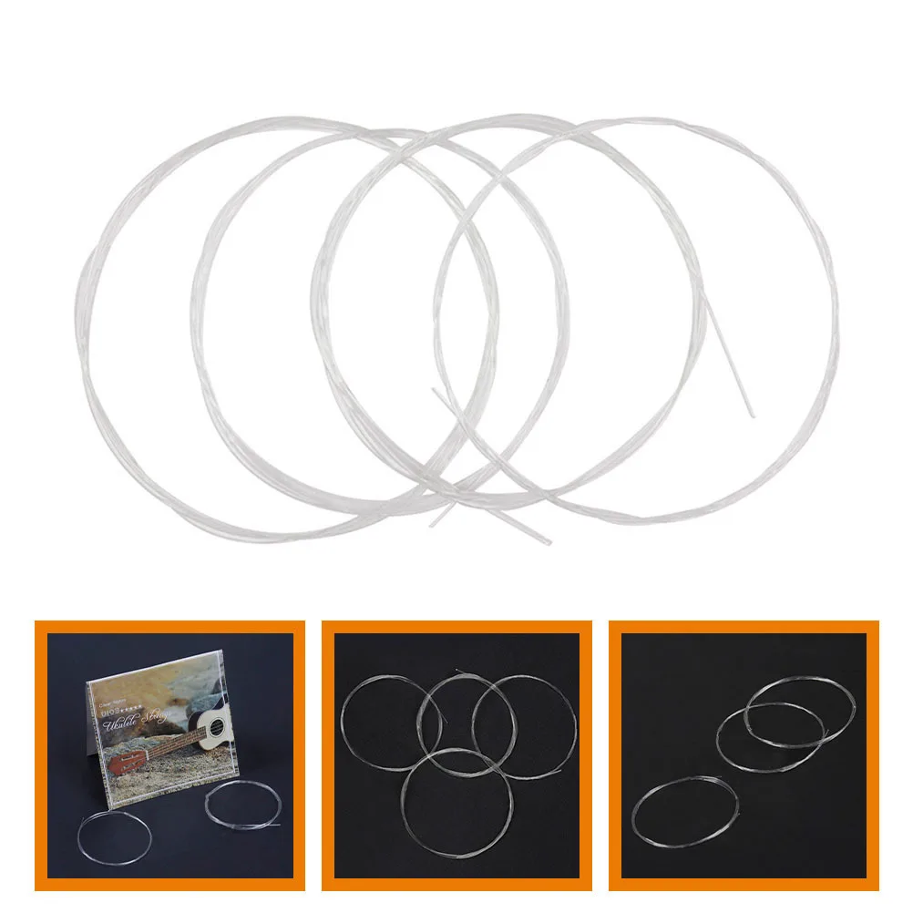 4Pcs Durable Nylon Ukulele Strings Stable Long-Lasting Breakage-Proof Ukulele String Replacement Musical Wire Nylon Strings 
4Pcs Durable Nylon Ukulele Strings Stable Long-Lasting Breakage-Proof Ukulele String Replacement Musical Wire Nylon Strings