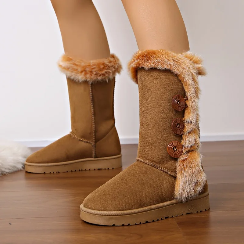 Зимние ботинки, женская зимняя обувь на платформе, женские зимние ботинки, сохраняющие тепло, зимние ботинки до середины икры на толстой подошве, женские Botas Mujer 2025
Зимние ботинки, женская зимняя обувь на платформе, женские зимние ботинки, сохраняющие тепло, зимние ботинки до середины икры на толстой подошве, женские Botas Mujer 2025