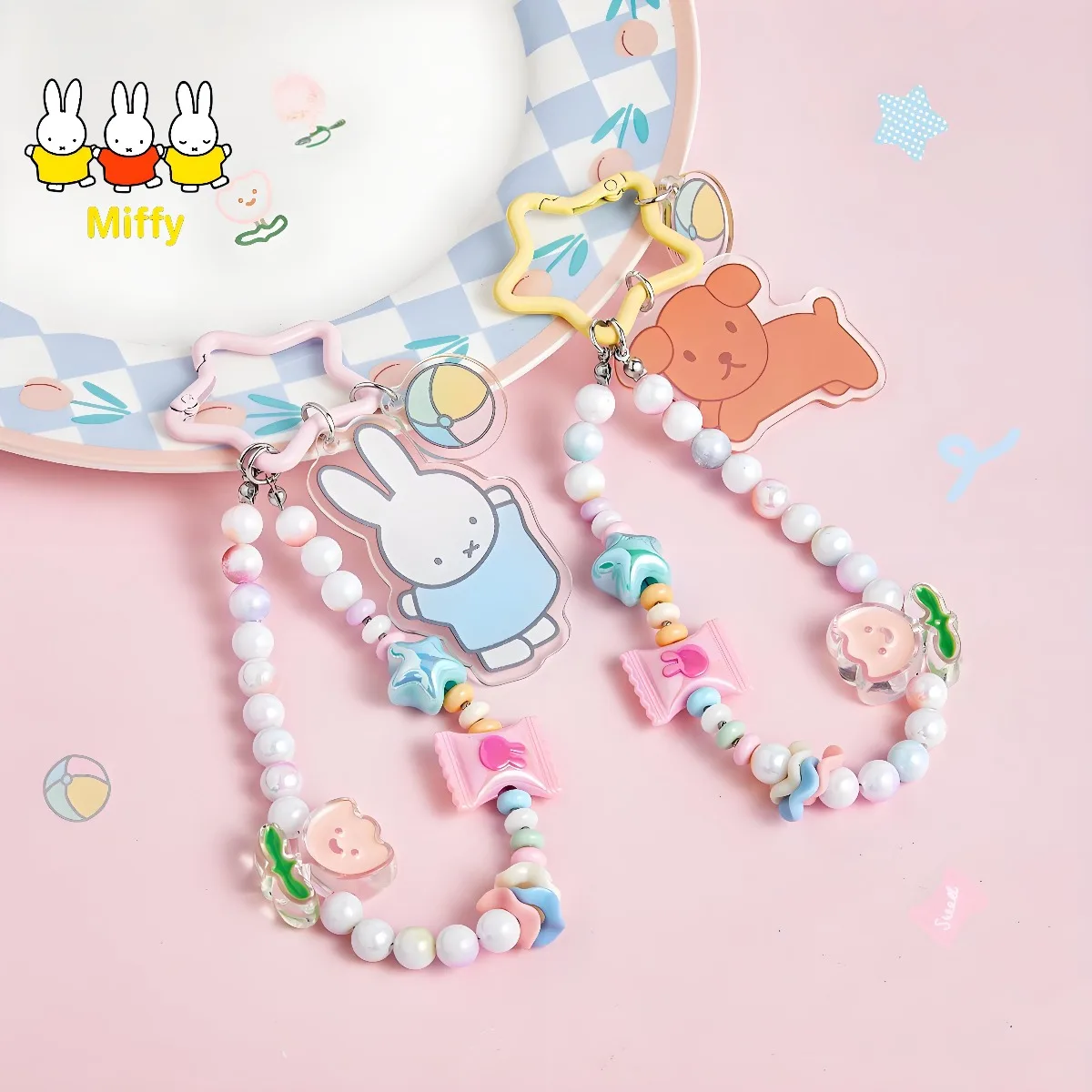 Kawaii Miffy Rabbit Keychain Cute Cartoon New Candy Dopamine Magic Color Backpack Decoration Acrylic Creative Gift for Girls
Kawaii Miffy Rabbit Keychain Cute Cartoon New Candy Dopamine Magic Color Backpack Decoration Acrylic Creative Gift for Girls