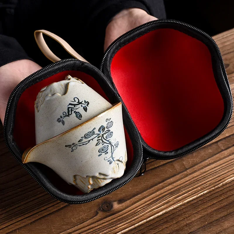 Japanese-style Travel Tea Set Ivy Flower Ceramic Portable Teaware Sets With Carring Cases Teapot Home Outdoor Quick Cup Teawares
Japanese-style Travel Tea Set Ivy Flower Ceramic Portable Teaware Sets With Carring Cases Teapot Home Outdoor Quick Cup Teawares