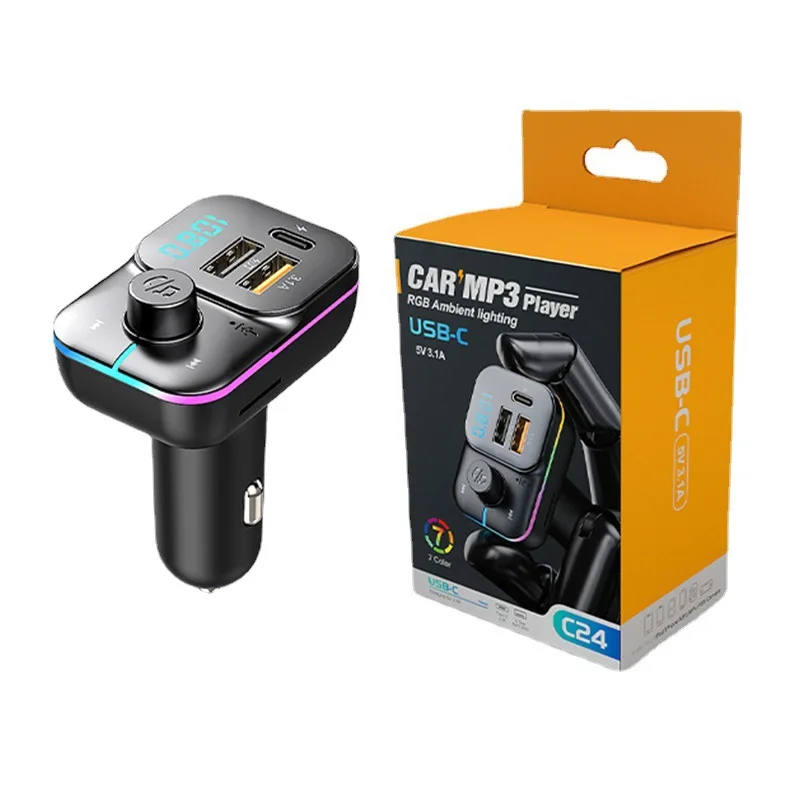 New Colorful Lights C24 Car Bluetooth Mp3 Player Charger Multifunctional Bluetooth Handsfree Fm Transmitter
New Colorful Lights C24 Car Bluetooth Mp3 Player Charger Multifunctional Bluetooth Handsfree Fm Transmitter
