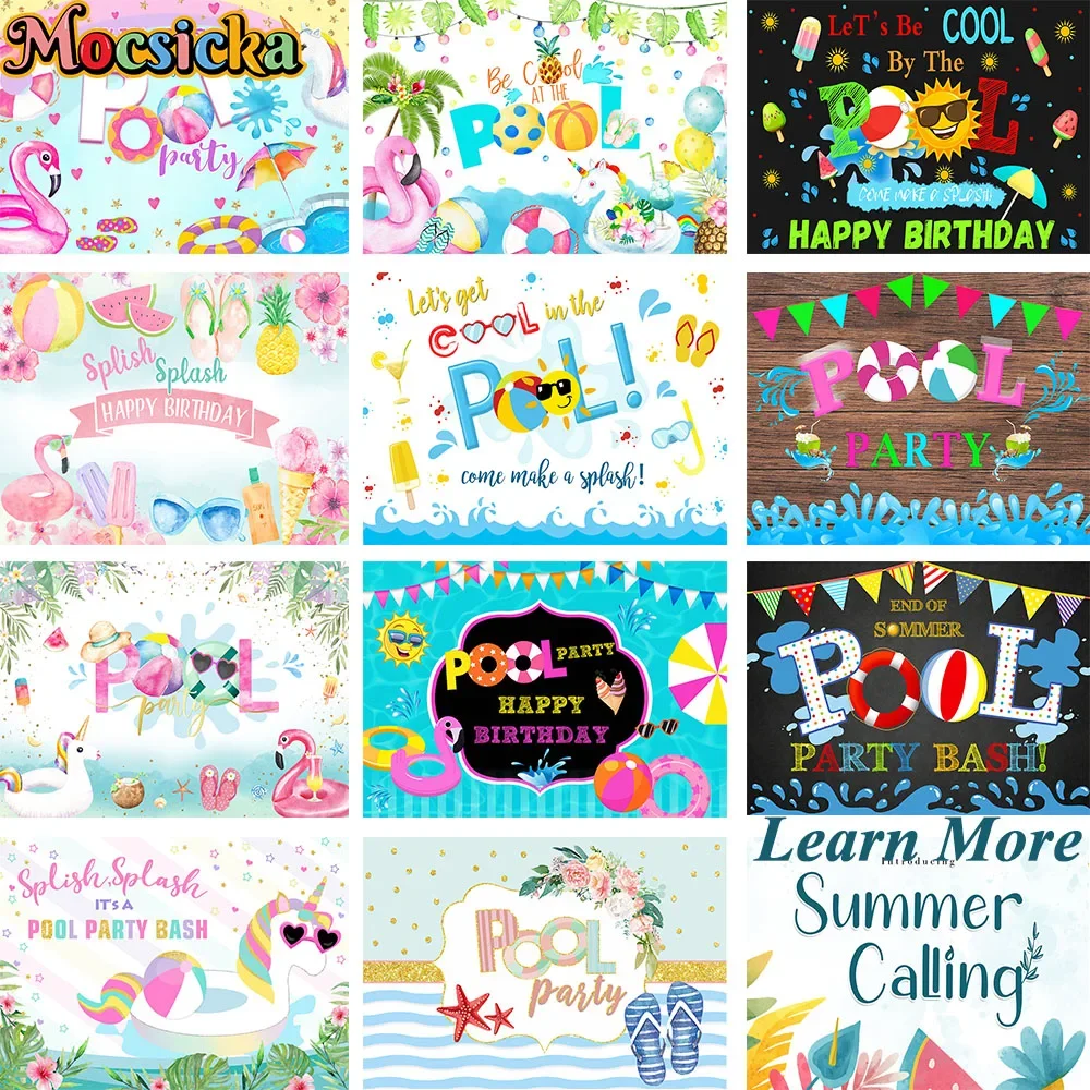 Photography Background Prop of Summer Pool Party Carnival Poster Swimming Splish Beach Backdrop Boy Girl Cool Birthday Photocall
Photography Background Prop of Summer Pool Party Carnival Poster Swimming Splish Beach Backdrop Boy Girl Cool Birthday Photocall