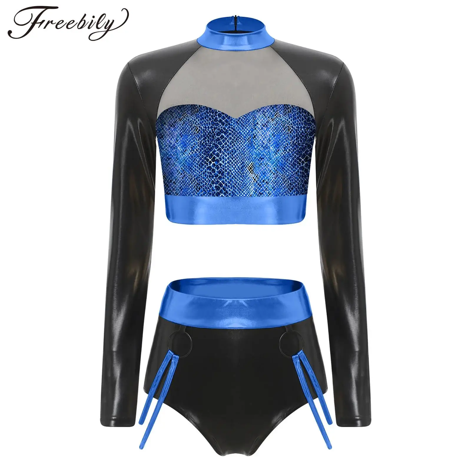 Женская одежда для танцев на пилоне, костюм Raves, наряды для дискотеки, блестящая клубная одежда с металлическим рисунком, укороченные топы со змеиным принтом, популярные шорты
Женская одежда для танцев на пилоне, костюм Raves, наряды для дискотеки, блестящая клубная одежда с металлическим рисунком, укороченные топы со змеиным принтом, популярные шорты