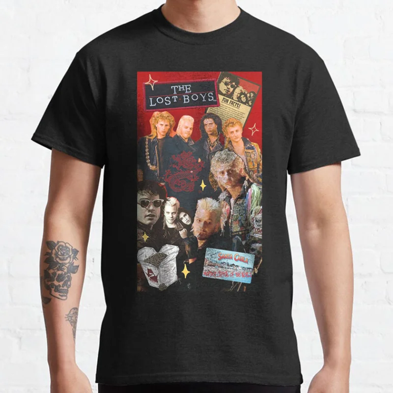 Vintage 80s Horror Movie The Lost Boys Vampire graphic t shirts Santa Carla Scary Halloween tops large size Men's clothing
Vintage 80s Horror Movie The Lost Boys Vampire graphic t shirts Santa Carla Scary Halloween tops large size Men's clothing