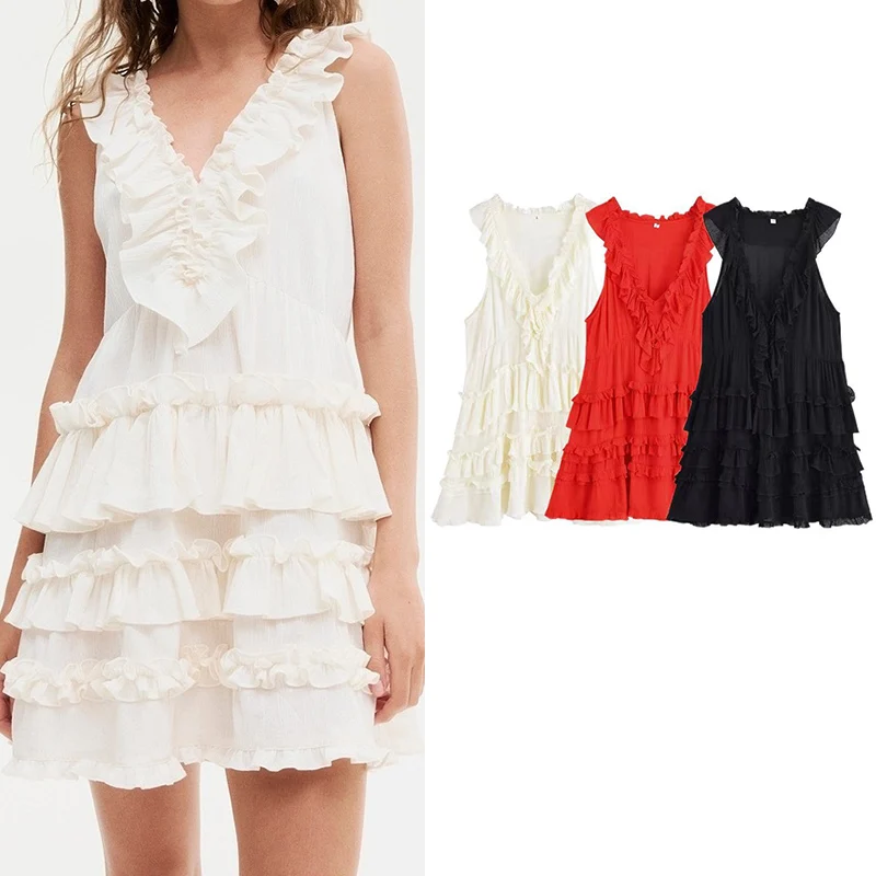 Summer Dress Women's 2025 New Chic Slim V-neck Cascading Elegant Women Travel Dress Summer Street Fashion Youth Party Mini Dress
Summer Dress Women's 2025 New Chic Slim V-neck Cascading Elegant Women Travel Dress Summer Street Fashion Youth Party Mini Dress