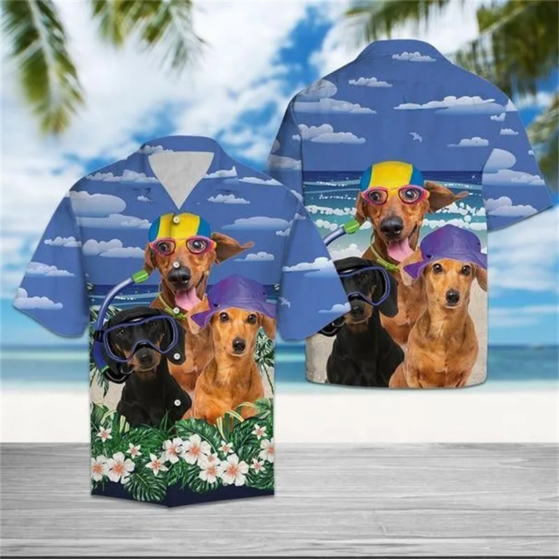 3D Print Dachshund Dog Pattern Hawaiian Shirts For Men New In Short Sleeve Button Beach Shirts Blouse Men's Aloha Holiday Shirt
3D Print Dachshund Dog Pattern Hawaiian Shirts For Men New In Short Sleeve Button Beach Shirts Blouse Men's Aloha Holiday Shirt