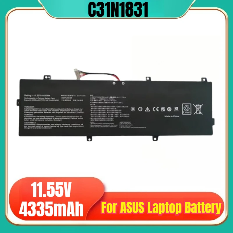 11.55V 4335mAh C31N1831 Laptop Battery for ASUS P574FA P3540FA P3548FA PE574FA PX574F
11.55V 4335mAh C31N1831 Laptop Battery for ASUS P574FA P3540FA P3548FA PE574FA PX574F