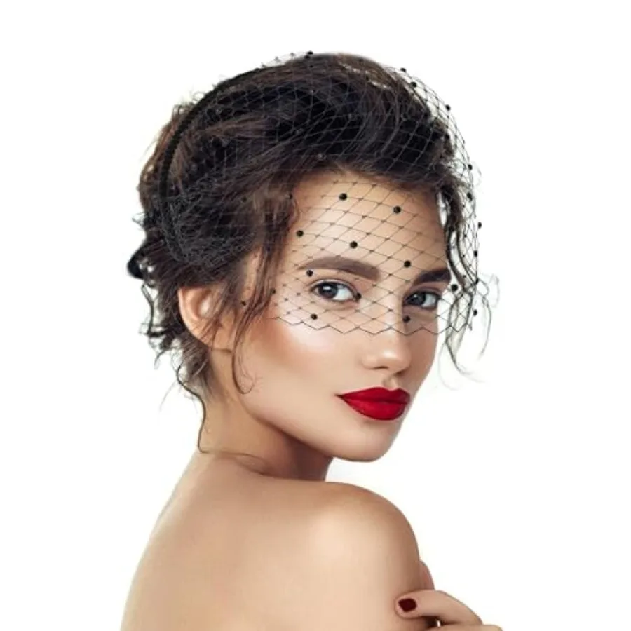 Mesh Veil Headband Fascinators Hat 1920s Headpiece for Women
Mesh Veil Headband Fascinators Hat 1920s Headpiece for Women