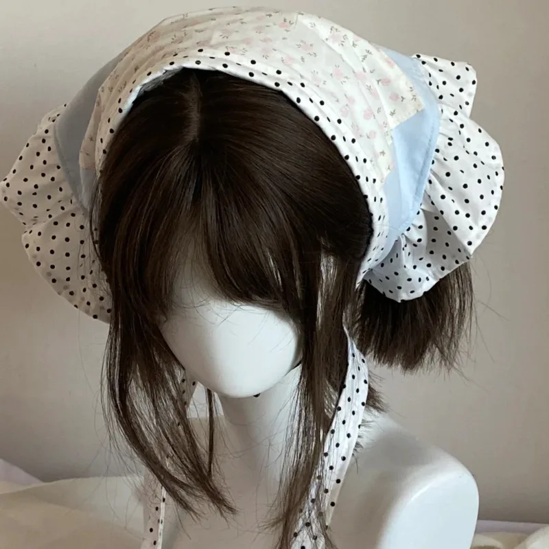 Женский шарф Kawaii, милый стиль, квадратный хиджаб, маленький треугольный шарф с цветочным принтом и молочными пятнами, аксессуары для волос, модный шарф в стиле Лолиты
Женский шарф Kawaii, милый стиль, квадратный хиджаб, маленький треугольный шарф с цветочным принтом и молочными пятнами, аксессуары для волос, модный шарф в стиле Лолиты