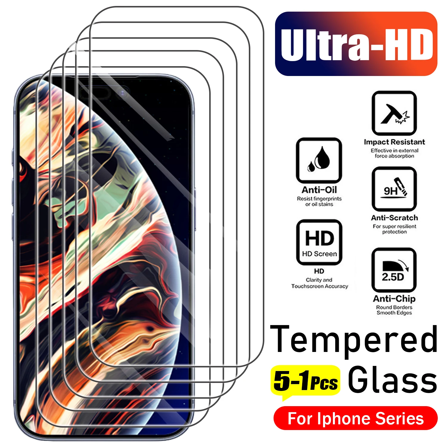 5-1Pcs Tempered Glass For iPhone 17 16 15 14 13 12 11 Pro Max 16Plus Mini Phone Screen Protector Film
5-1Pcs Tempered Glass For iPhone 17 16 15 14 13 12 11 Pro Max 16Plus Mini Phone Screen Protector Film