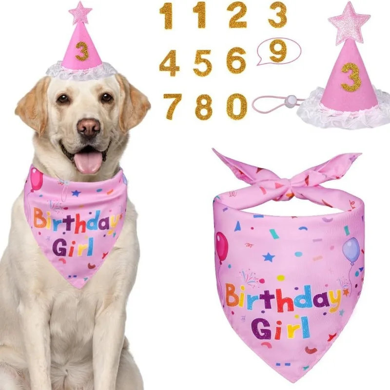 Best-selling Pet Happy Birthday Triangular Scarf Set, Dog Birthday Hat, Double-sided Printed Drool Scarf Bib Pet Accessories
Best-selling Pet Happy Birthday Triangular Scarf Set, Dog Birthday Hat, Double-sided Printed Drool Scarf Bib Pet Accessories